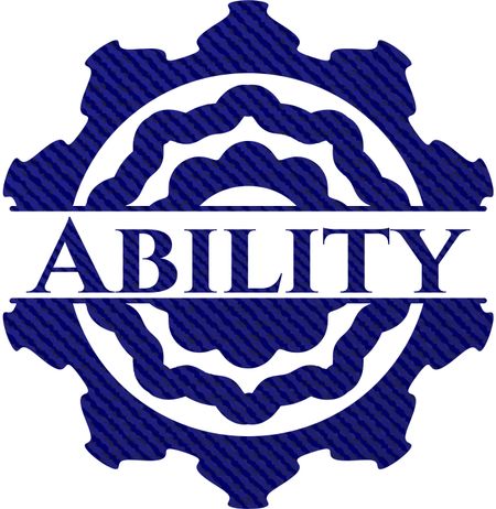 Ability emblem with jean high quality background