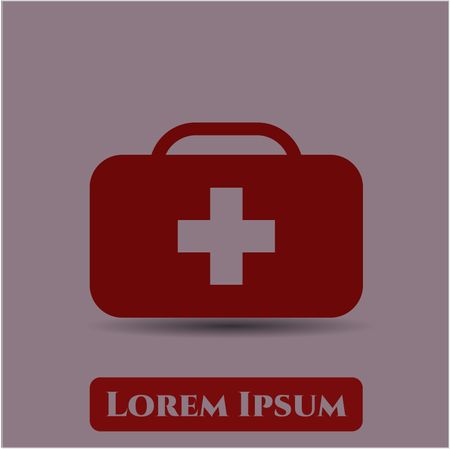 Medical briefcase icon