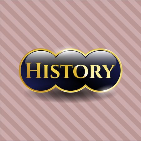 History gold shiny badge