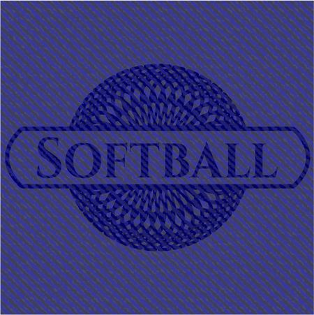 Softball with jean texture