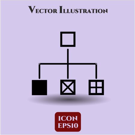 flowchart icon vector symbol flat eps jpg app web concept