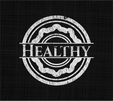 Healthy with chalkboard texture