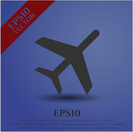 plane icon vector symbol flat eps jpg app web concept website