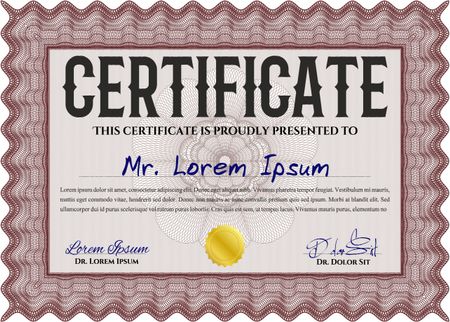 certificate template eps10 jpg of achievement diploma vector illustration design completion