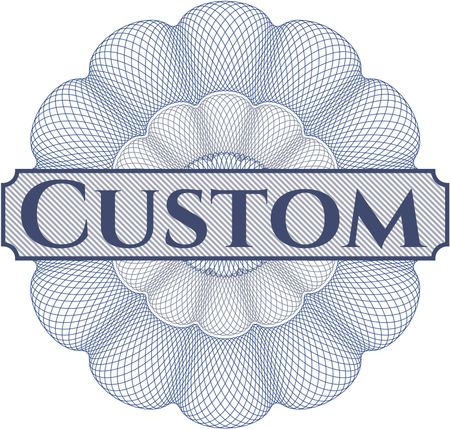 Custom written inside abstract linear rosette