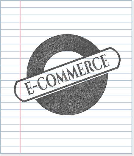 e-commerce pencil strokes emblem
