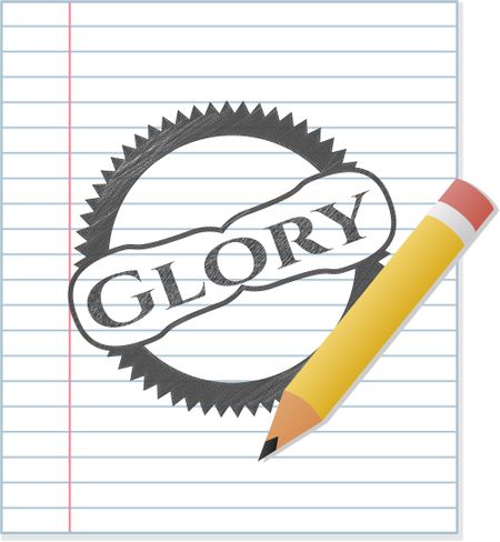Glory emblem with pencil effect