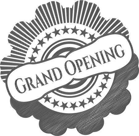 Grand Opening pencil emblem