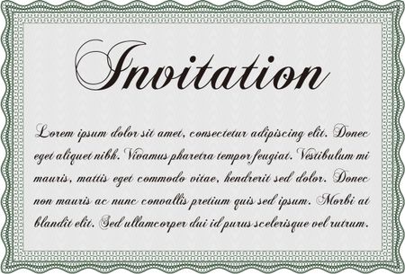 Retro vintage invitation template. 