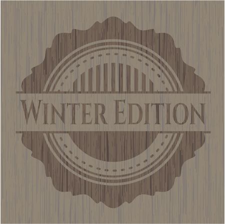 Winter Edition wood icon or emblem