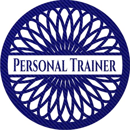 Personal Trainer with denim texture