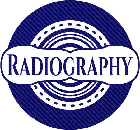 Radiography emblem with jean texture
