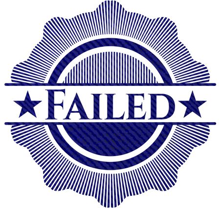 Failed emblem with jean texture