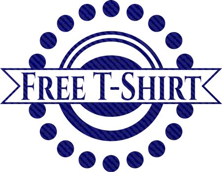 Free T-Shirt with denim texture