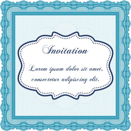 Retro vintage invitation template. Sophisticated design. 