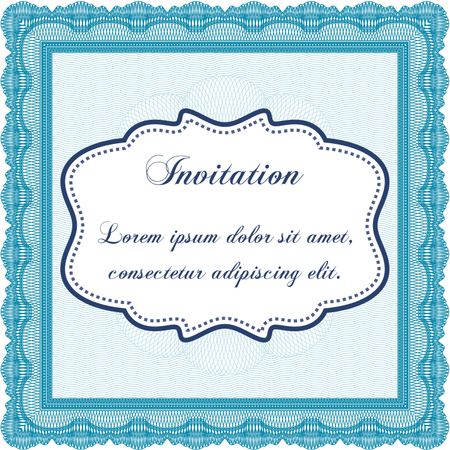 Retro vintage invitation template. Sophisticated design.