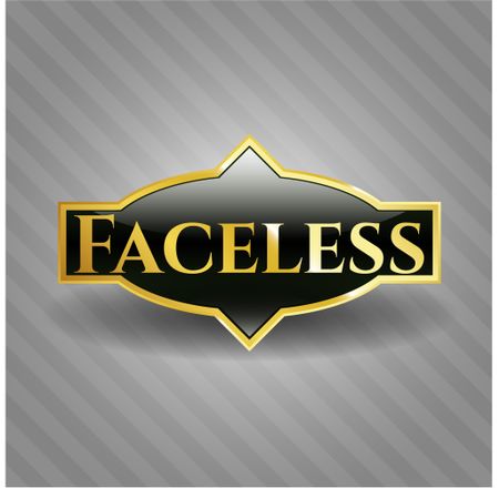 Faceless gold shiny emblem