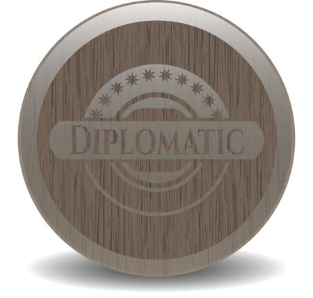 Diplomatic wood emblem. Retro