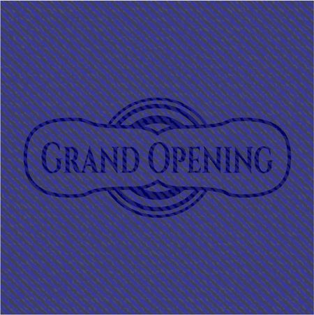 Grand Opening denim background