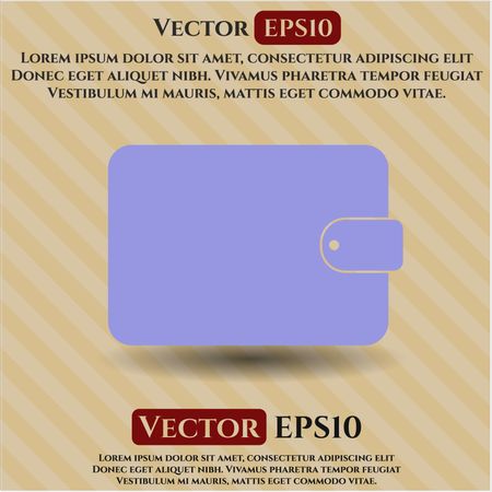 wallet icon vector symbol flat eps jpg app web concept website