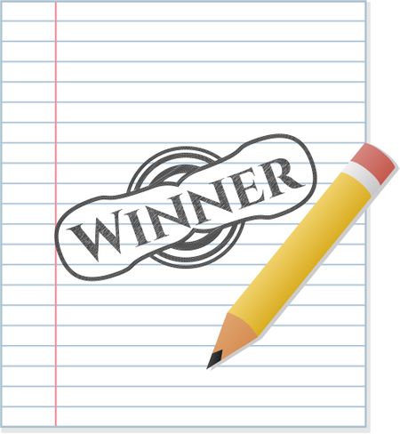 Winner drawn in pencil