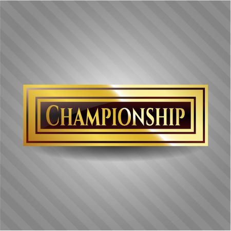 Championship gold shiny badge
