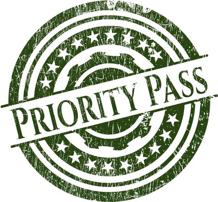 Priority Pass with rubber seal texture