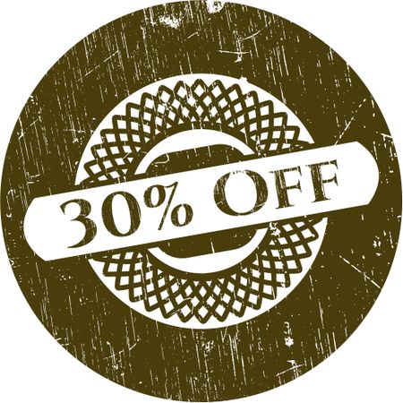 30% Off rubber grunge texture seal