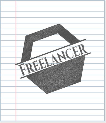 Freelancer pencil emblem
