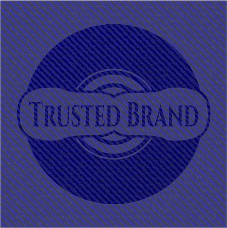 Trusted Brand badge with denim texture