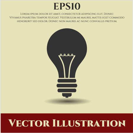 light bulb icon vector symbol flat eps jpg app web concept