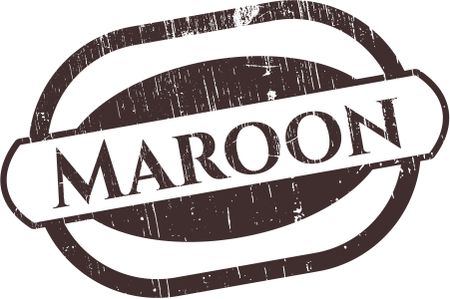 Maroon grunge stamp