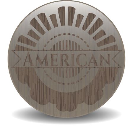 American retro wood emblem