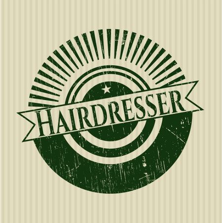 Hairdresser grunge stamp