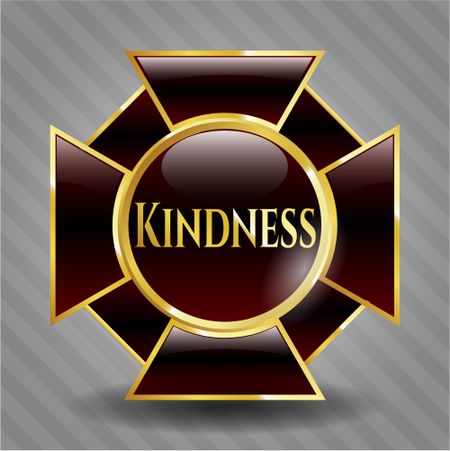 Kindness gold emblem or badge