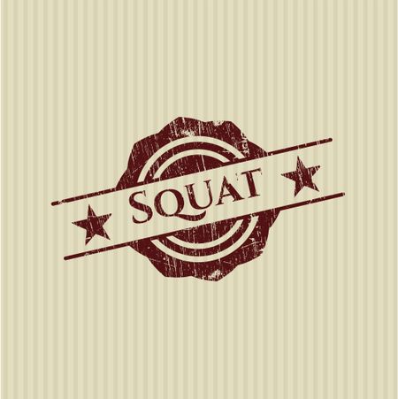 Squat rubber grunge stamp