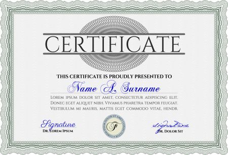 certificate template eps10 jpg of achievement diploma vector illustration design completion