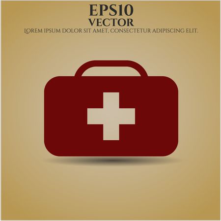 medical briefcase icon vector symbol flat eps jpg app