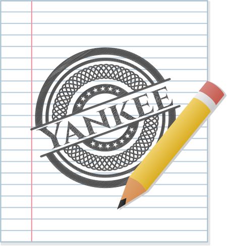 Yankee pencil strokes emblem