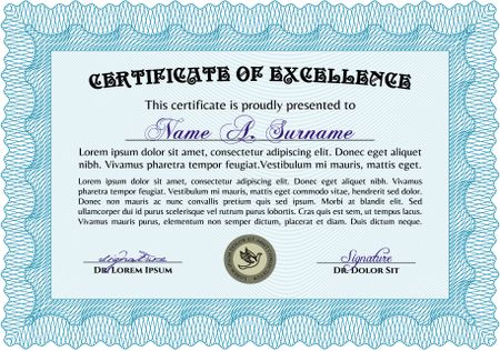 certificate template eps10 jpg of achievement diploma vector illustration design completion