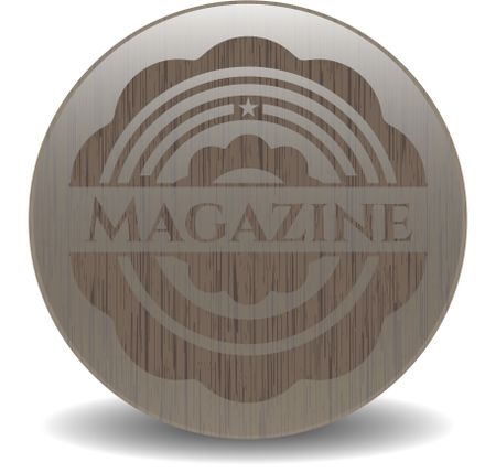 Magazine realistic wood emblem