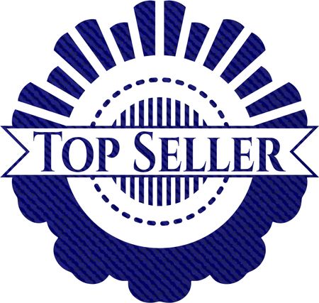 Top Seller jean or denim emblem or badge background