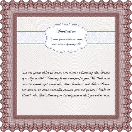 Retro vintage invitation template.