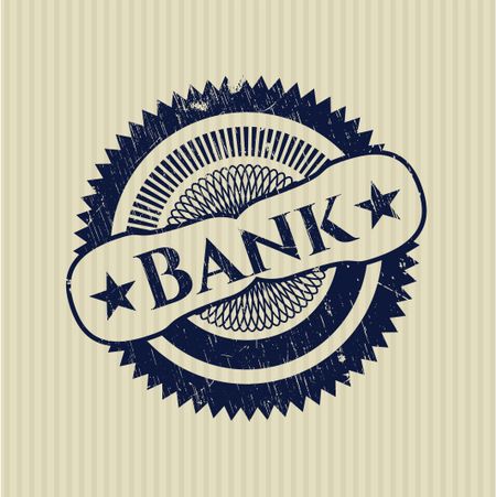 Bank grunge style stamp