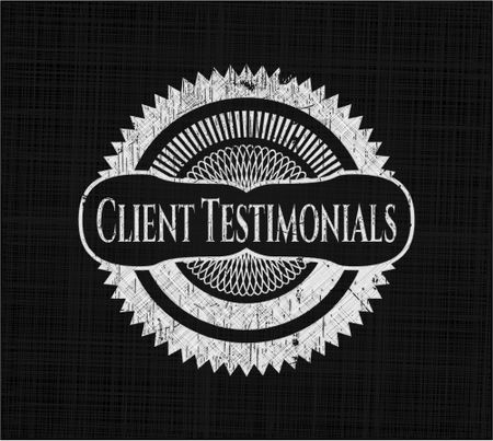 Client Testimonials chalk emblem