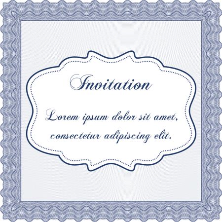 Invitation. Nice design. Printer friendly. Detailed. 