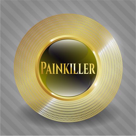 Painkiller gold badge or emblem