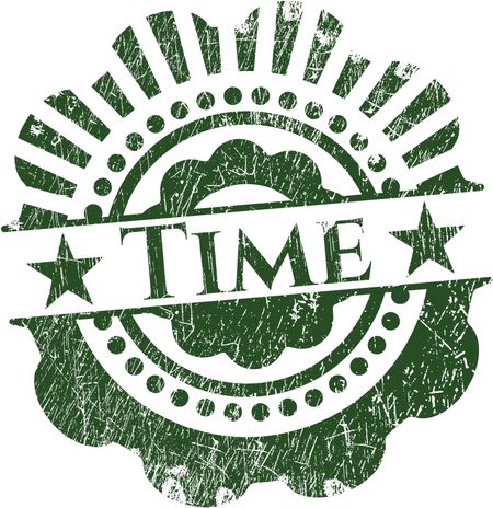 Time rubber grunge texture stamp