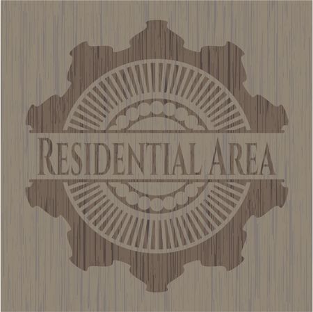 Residential Area realistic wood emblem