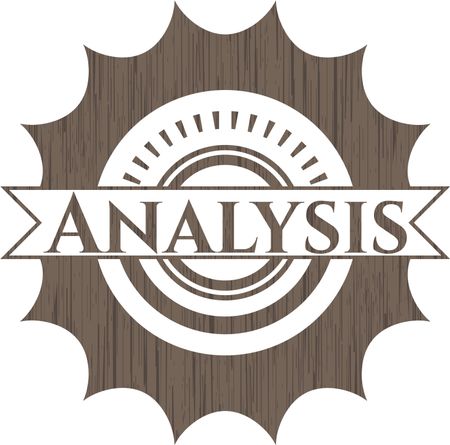 Analysis wood icon or emblem